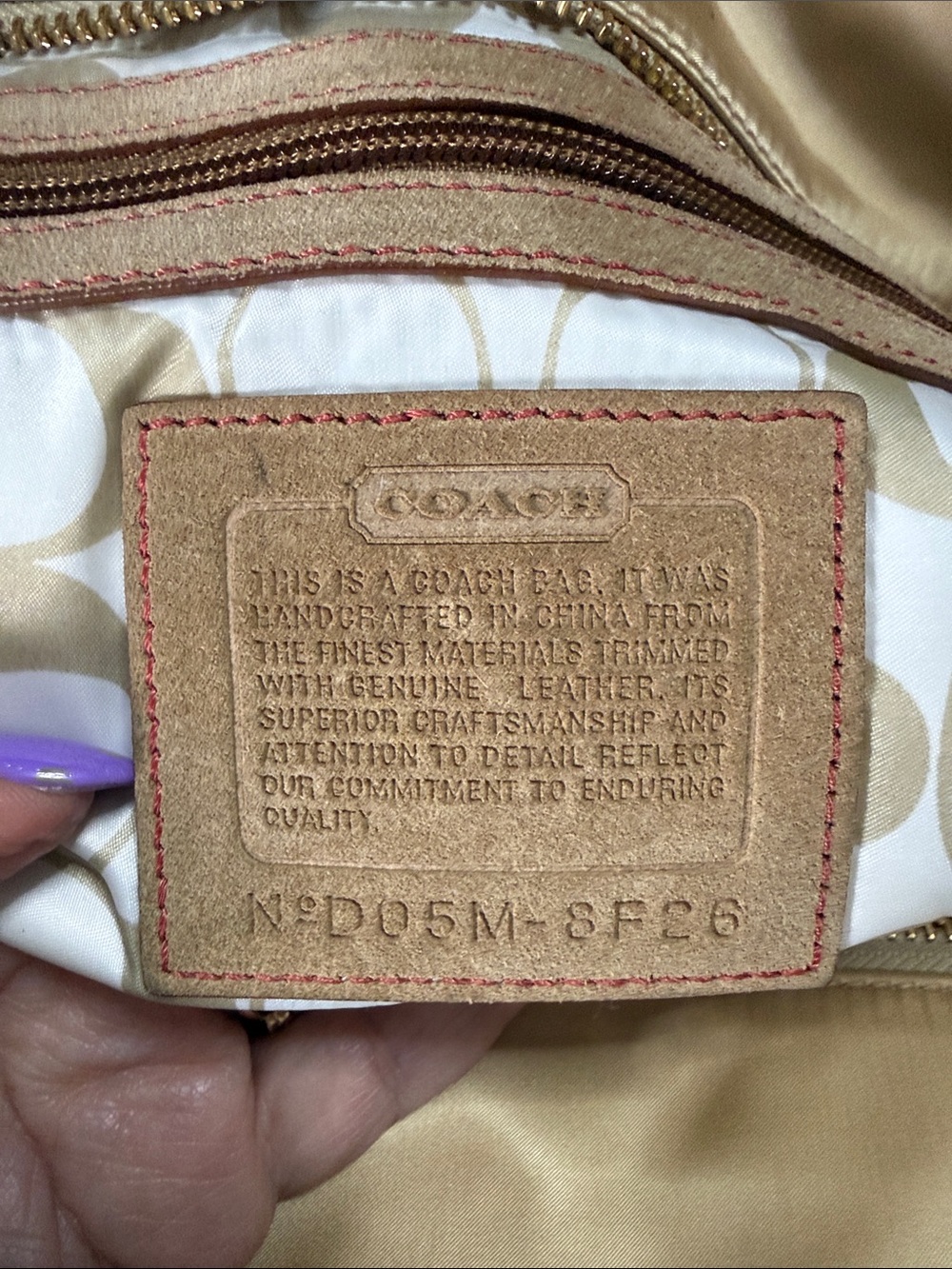 Coach Hamptons Weekend Gold Satin Tote - Picture 6 of 14